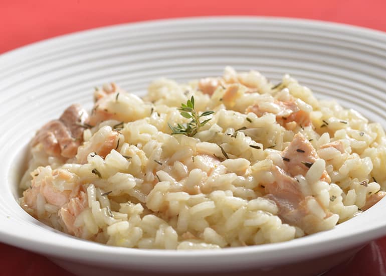 Risoto de Salmão com Tomilho e Limão Siciliano | Receitas Kitano